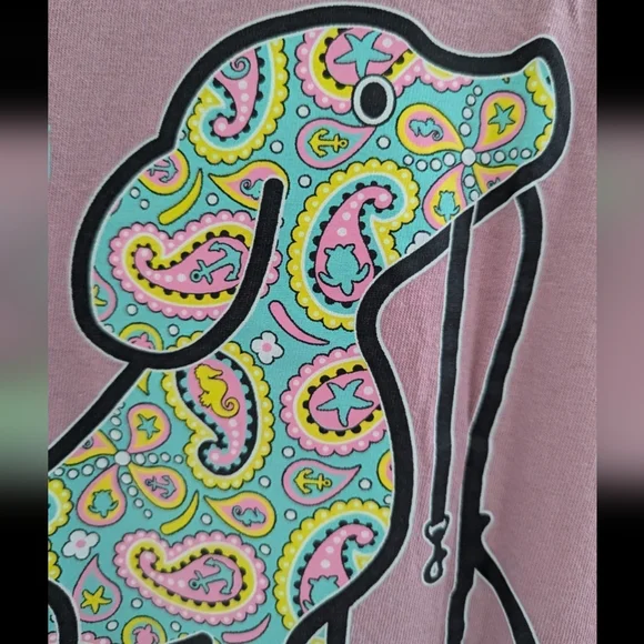 St. Augustine Florida Beach Pup I LOVE MY PUPPY T Shirt WOMENS M Dusty Rose Dog - Picture 8 of 9